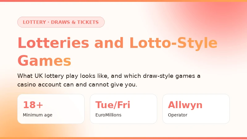 UK lotteries and lotto-style games at Luck Casino - EuroMillions, society draws, keno and bingo in GBP